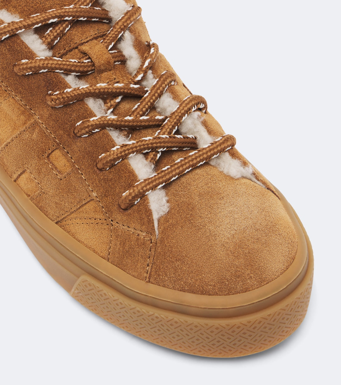 Hogan - Crosswind shearling-trimmed suede sneakers