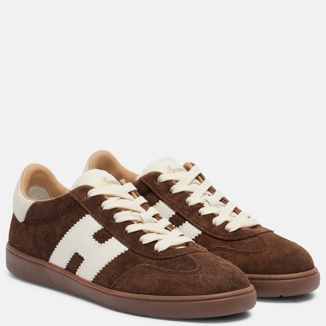 Hogan - H647 leather-trimmed suede sneakers