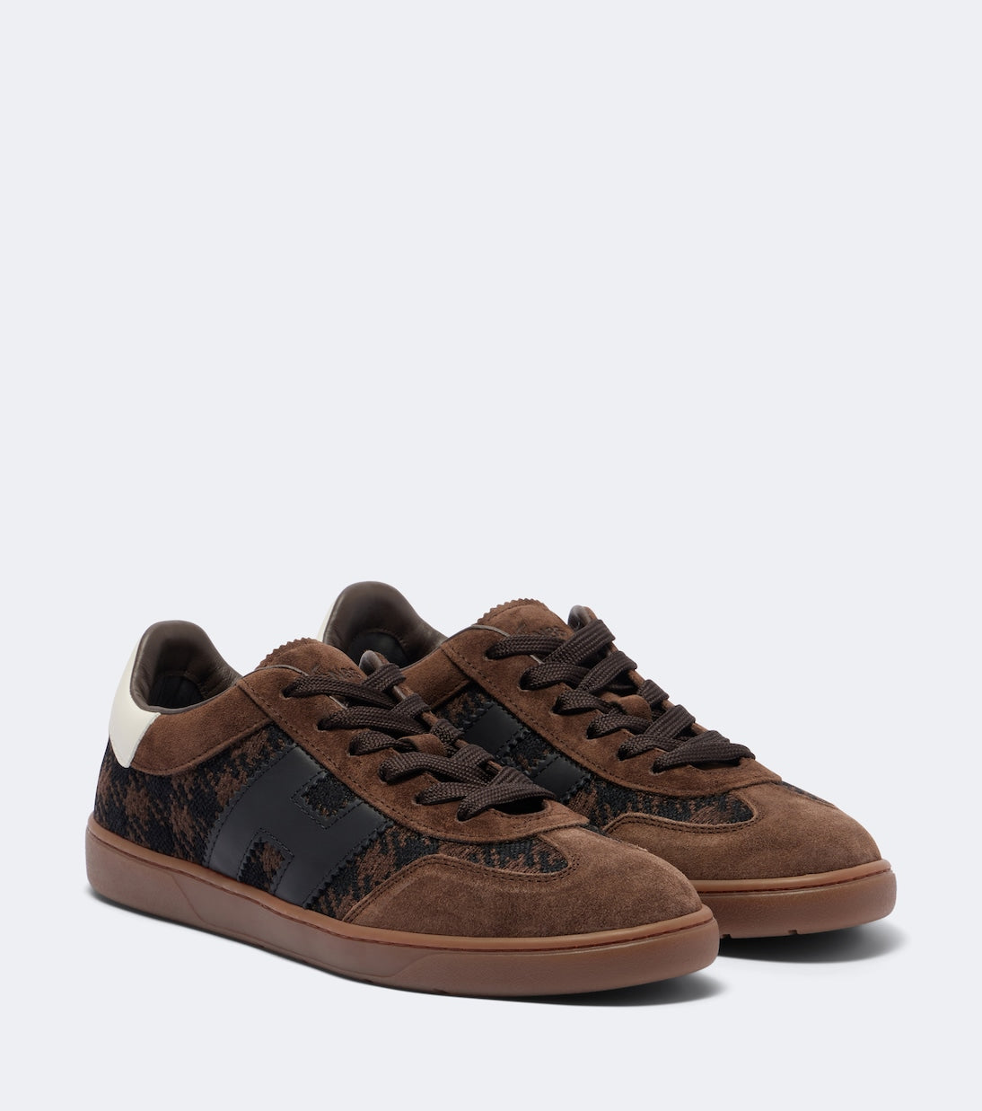 Hogan - H647 leather-trimmed suede sneakers