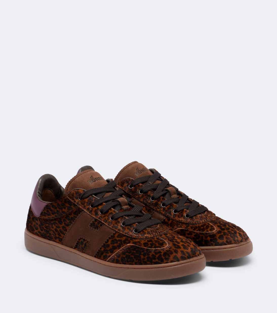 Hogan - H647 leopard-print calf hair sneakers