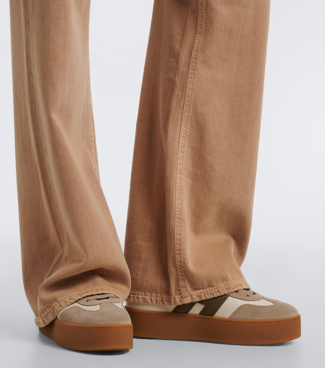 Hogan - Cool suede-trimmed leather platform sneakers