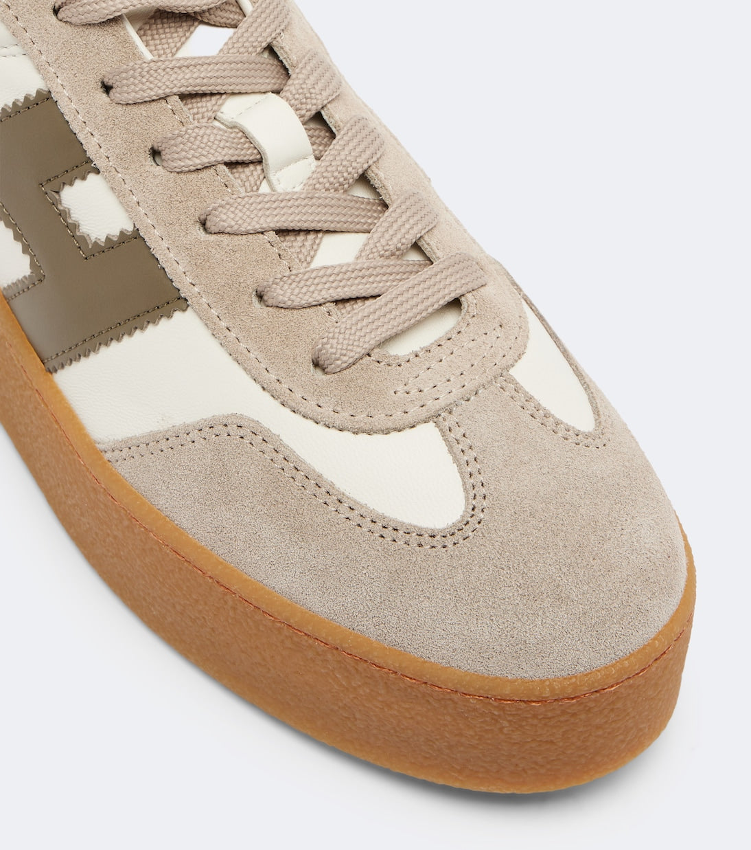 Hogan - Cool suede-trimmed leather platform sneakers