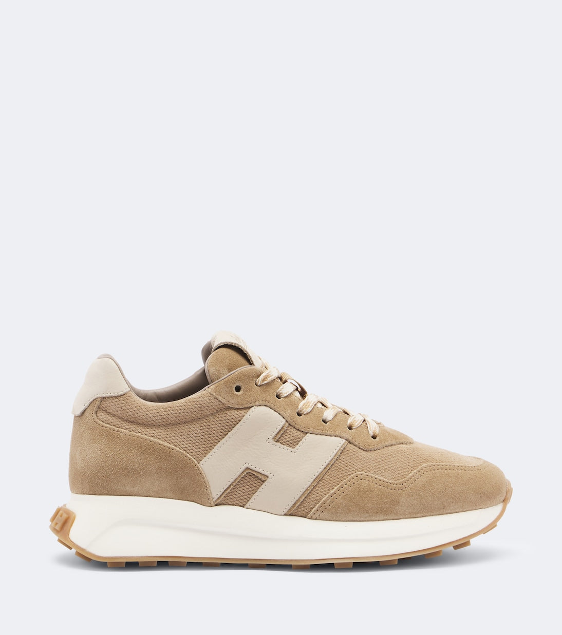Hogan - H641 leather-trimmed suede sneakers