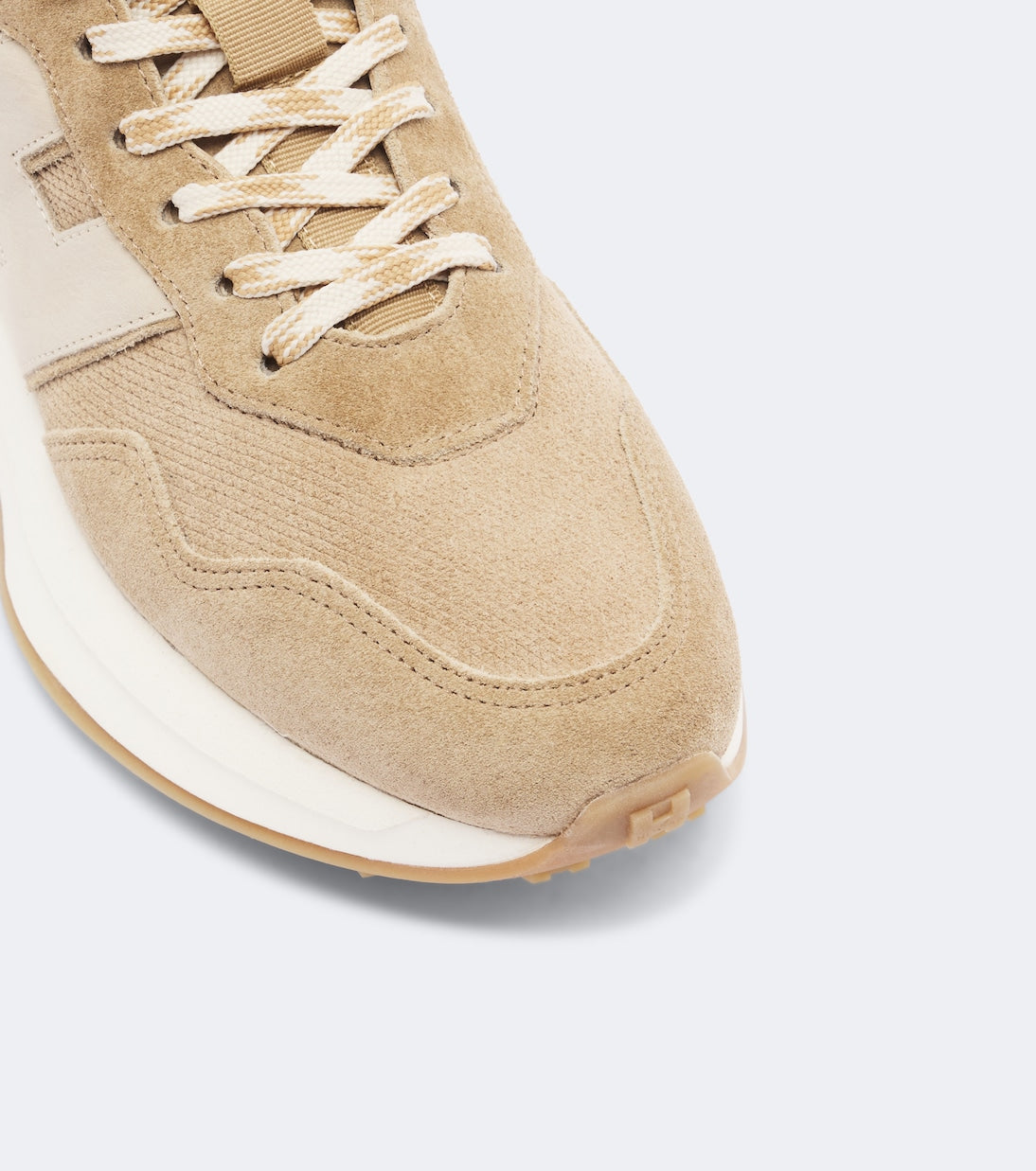 Hogan - H641 leather-trimmed suede sneakers