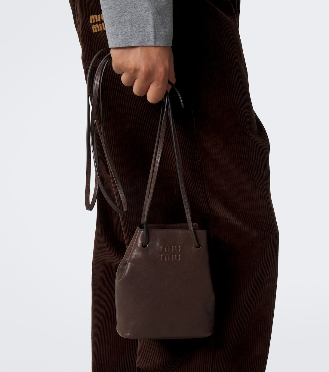 Miu Miu - Mini leather bucket bag