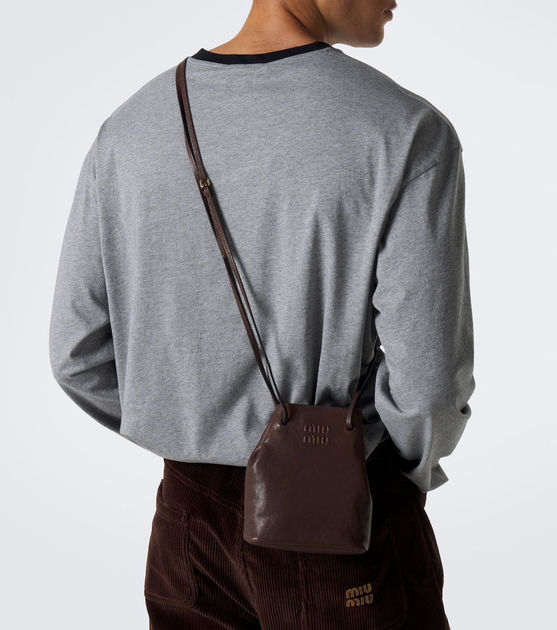 Miu Miu - Mini leather bucket bag
