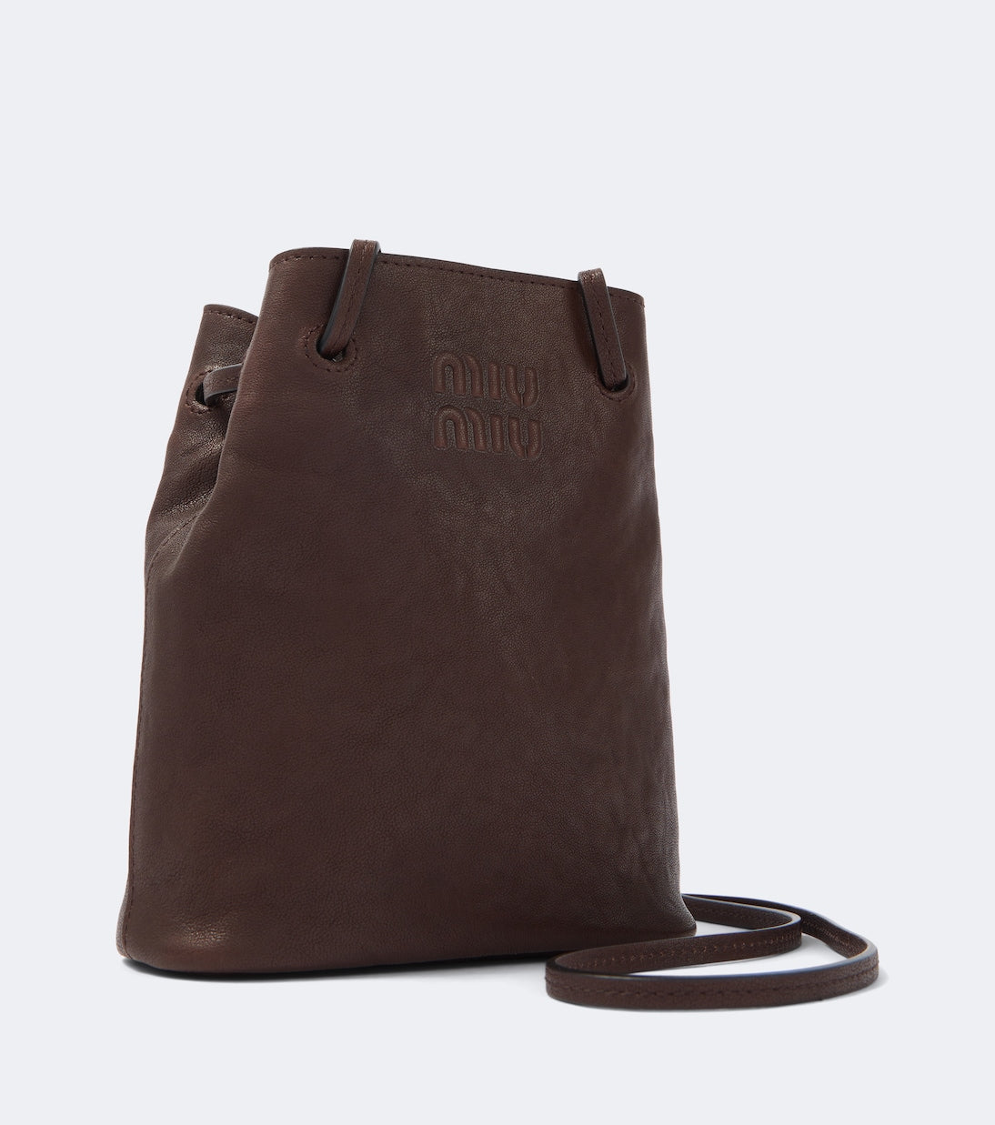 Miu Miu - Mini leather bucket bag