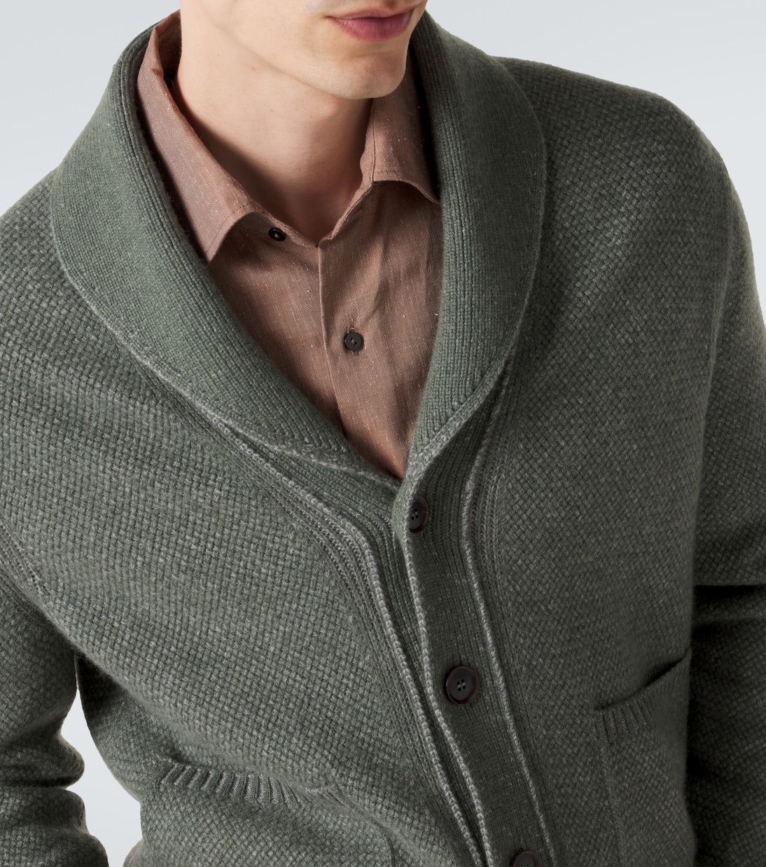 Zegna - Waffle-knit cashmere and wool cardigan