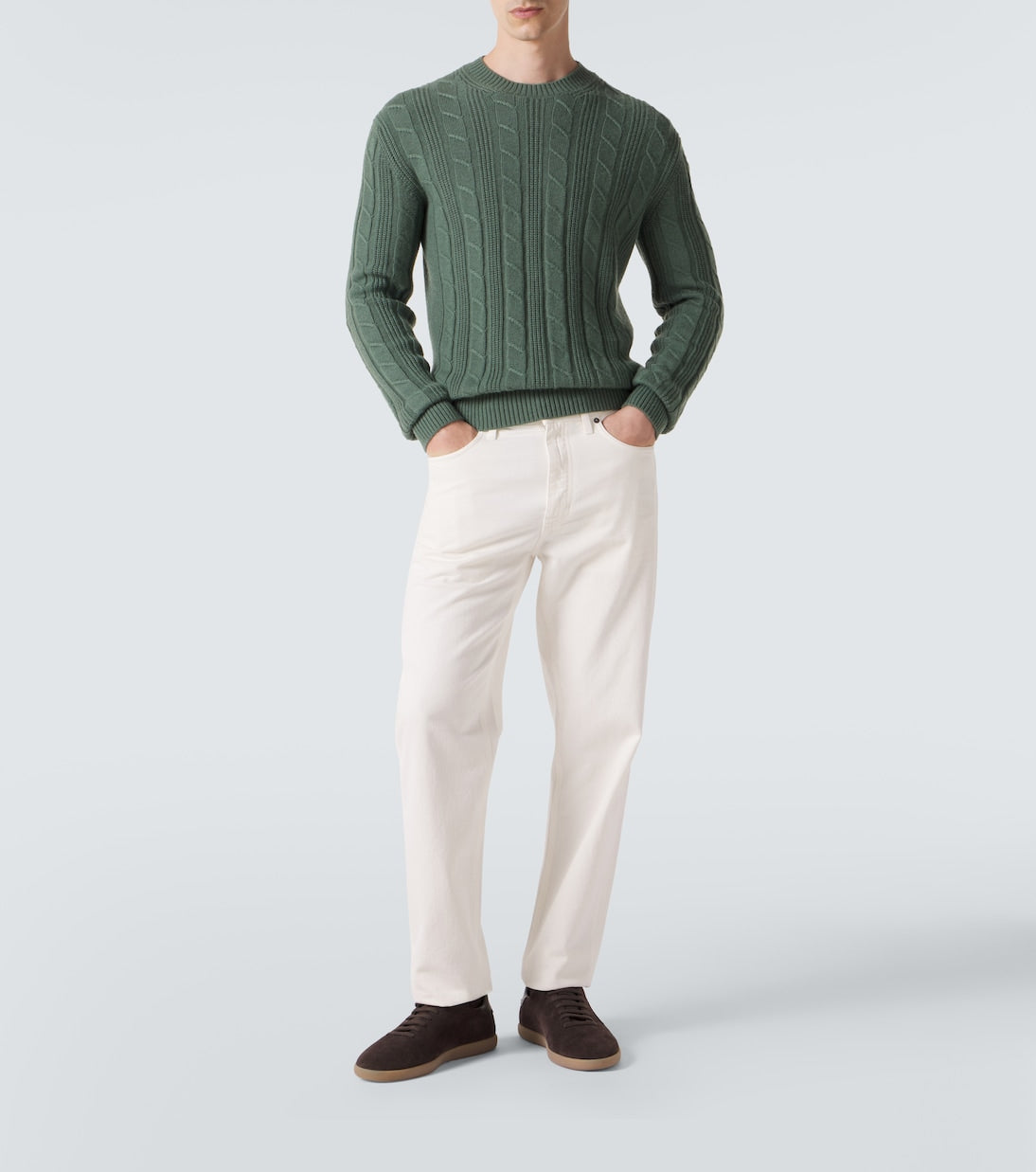 Zegna - Cable-knit cashmere sweater