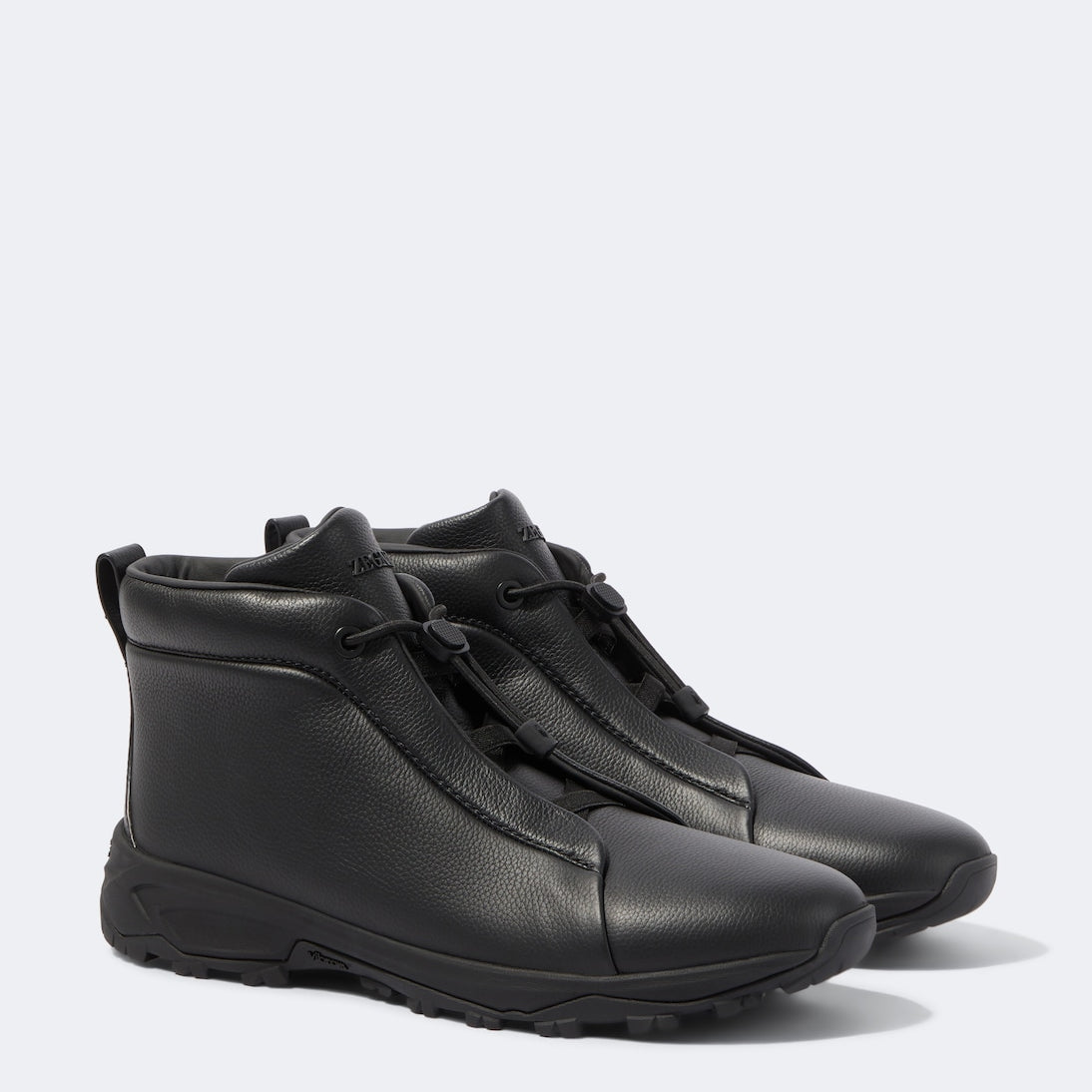 Zegna - Triple Stitch leather high-top sneakers