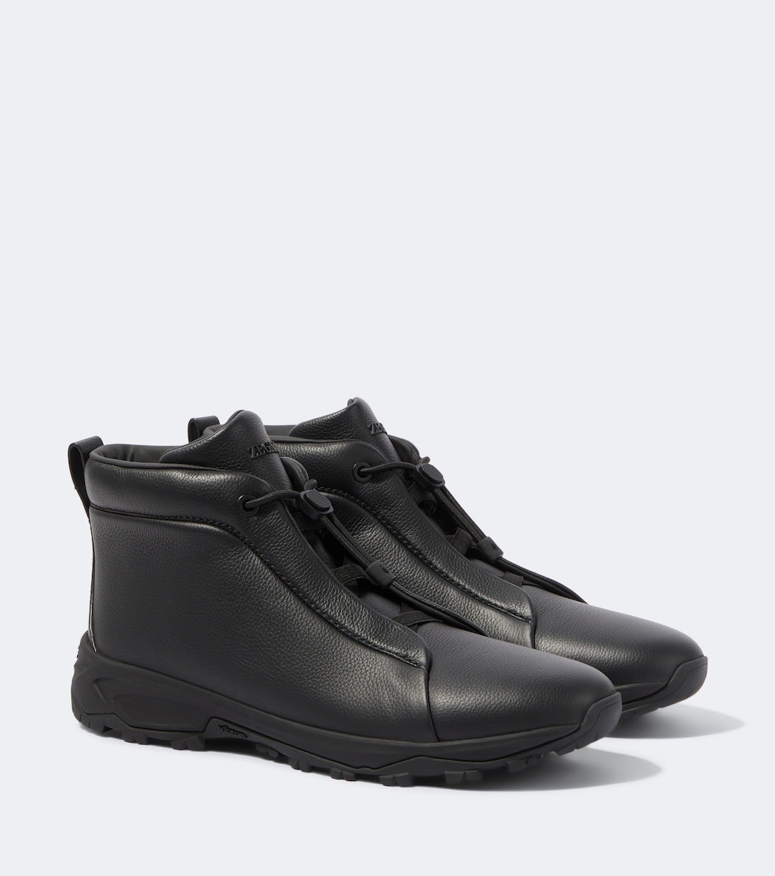 Zegna - Triple Stitch leather high-top sneakers