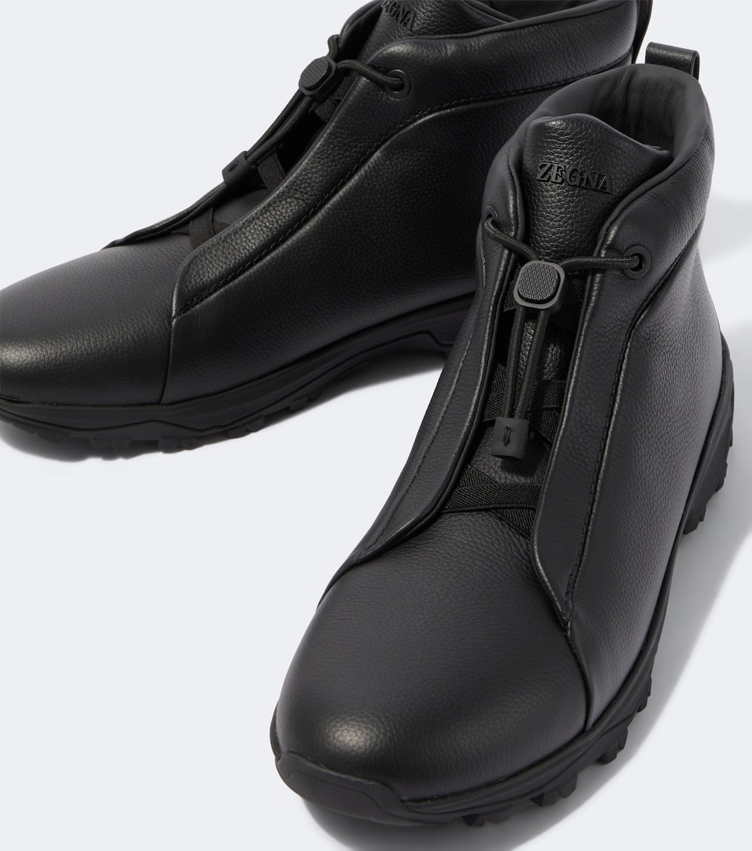 Zegna - Triple Stitch leather high-top sneakers