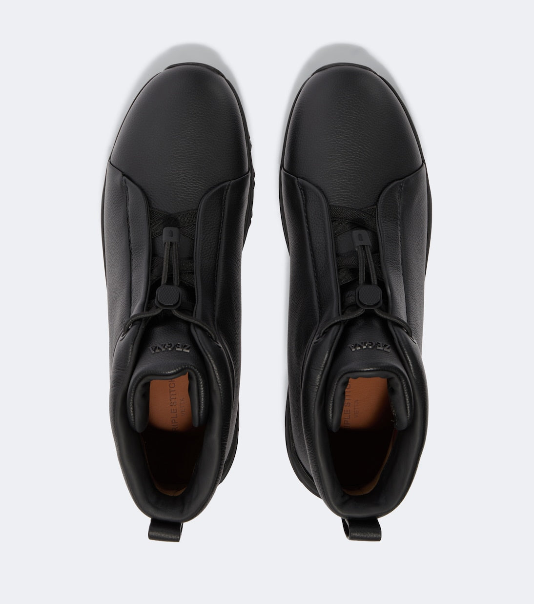 Zegna - Triple Stitch leather high-top sneakers