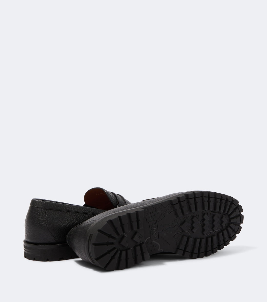 Zegna - Pioggia leather loafers