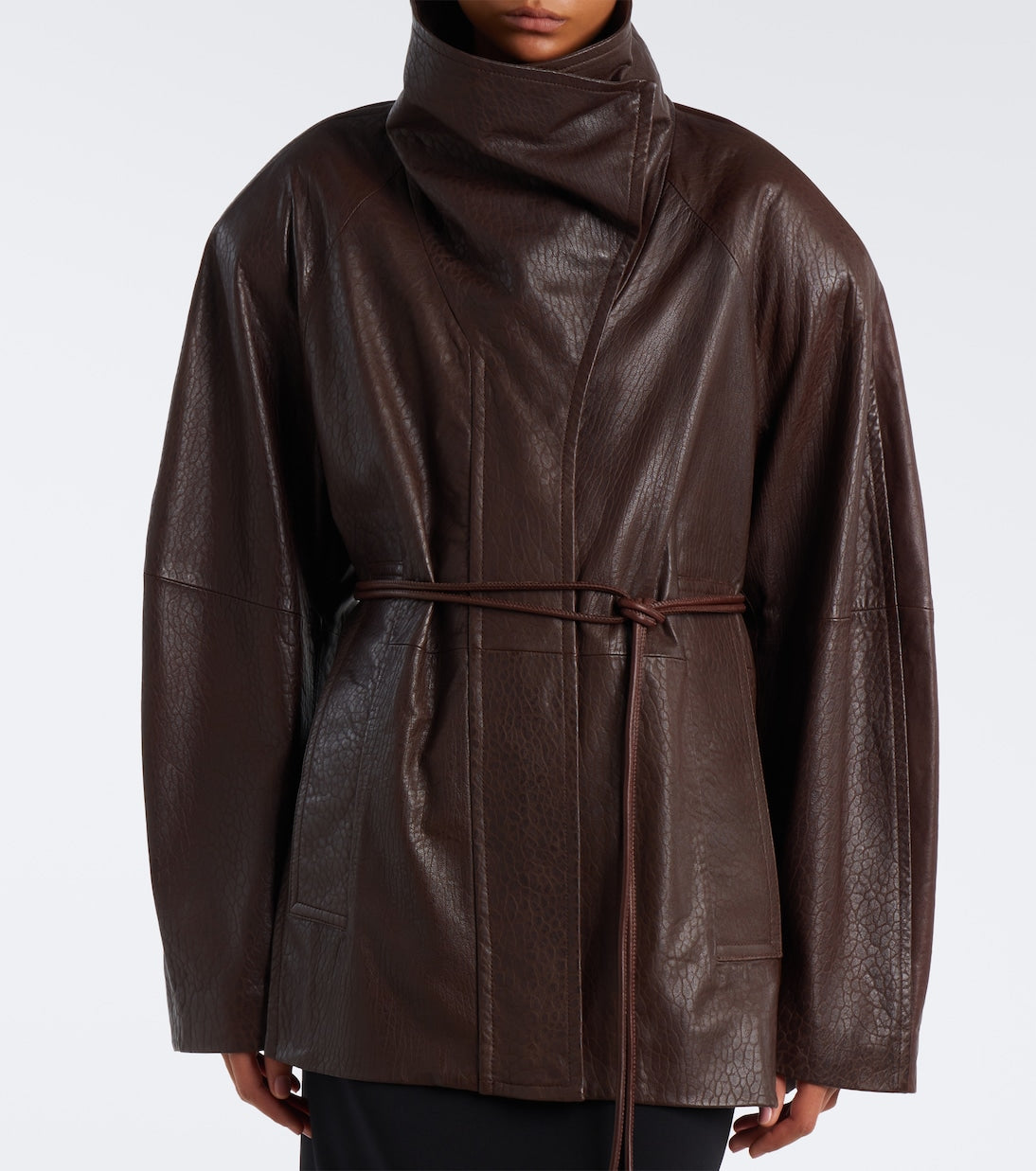 Sportmax - Belted leather jacket