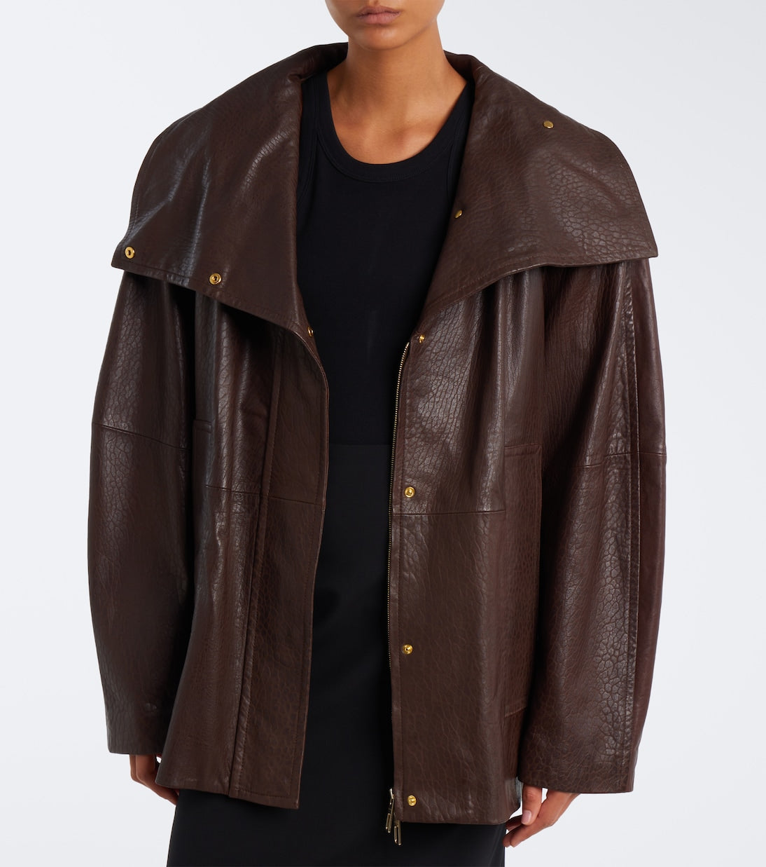 Sportmax - Belted leather jacket