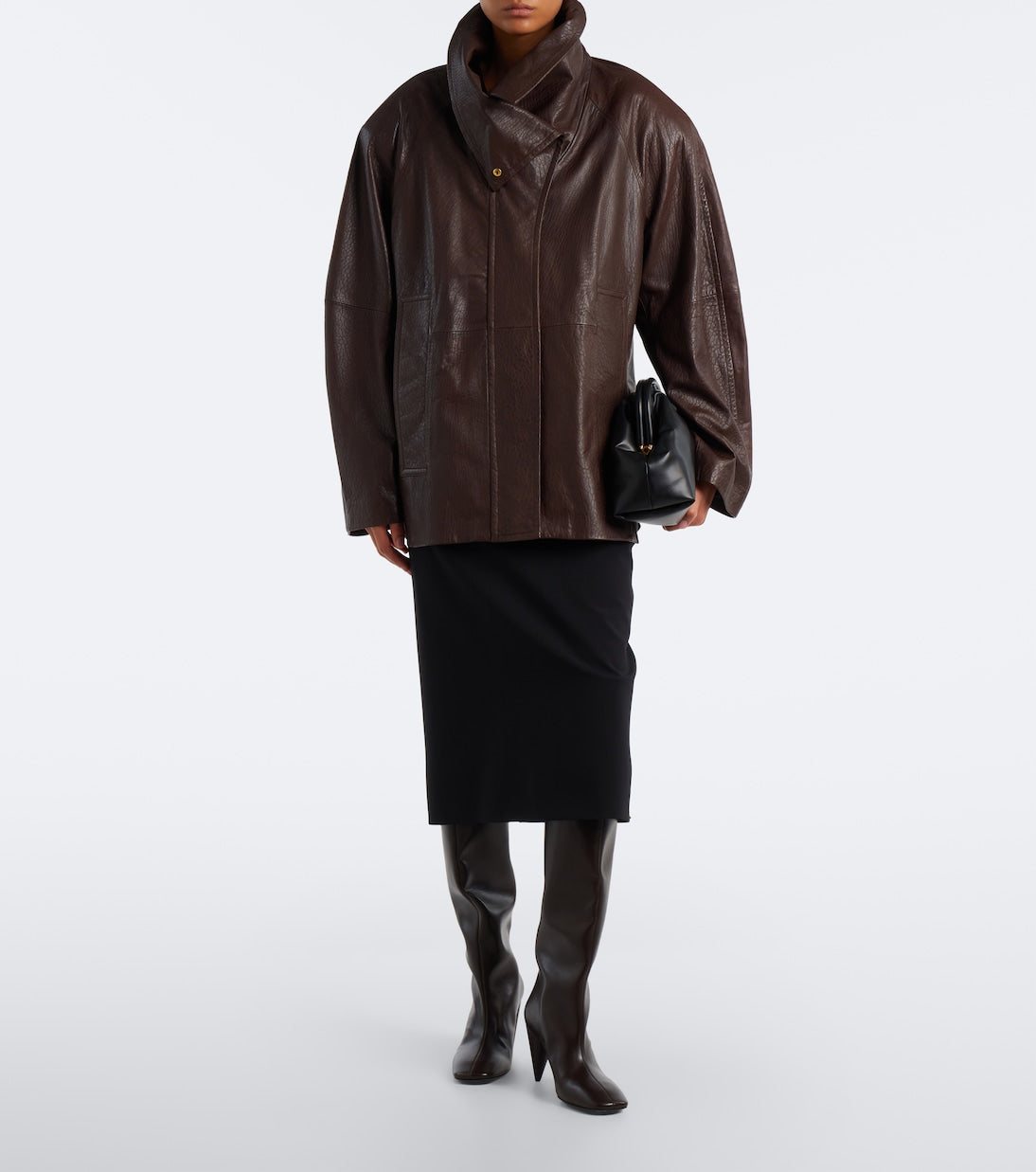 Sportmax - Belted leather jacket