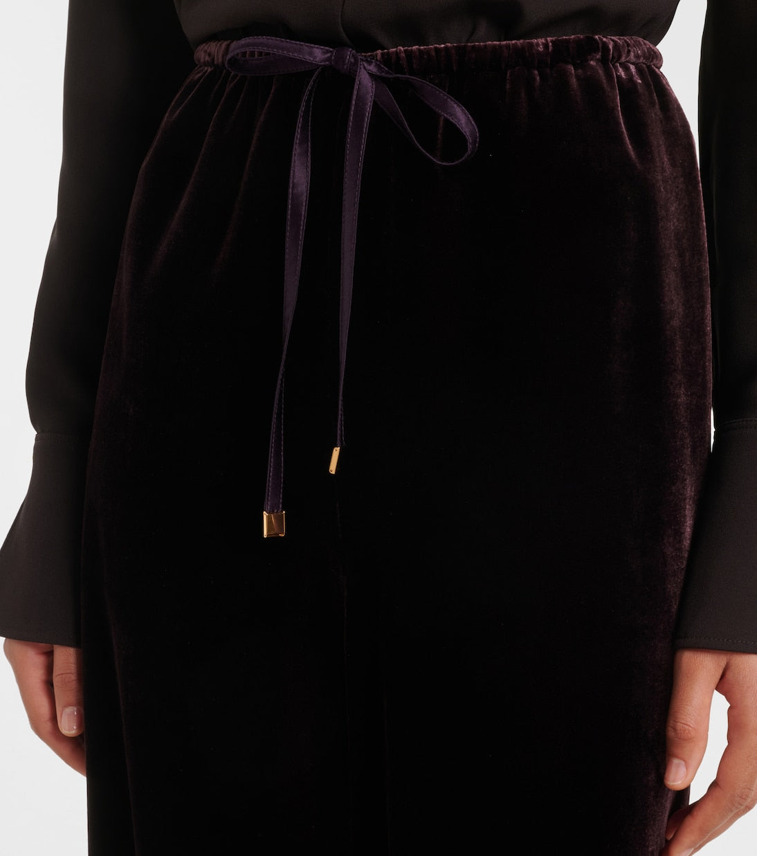 Agnona - Velvet wide-leg pants