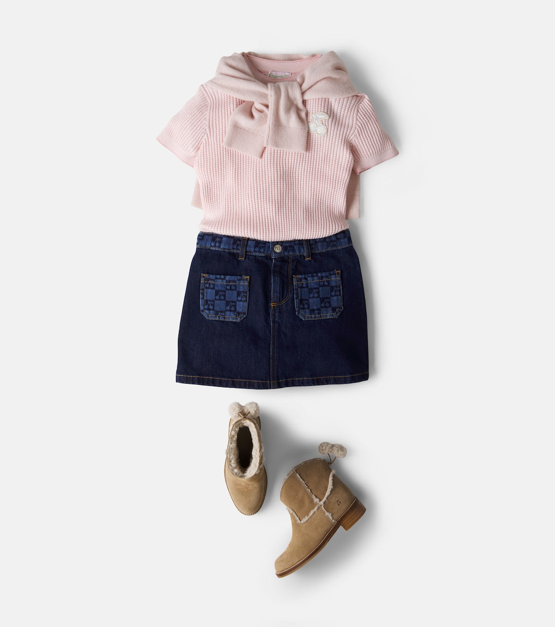 Bonpoint - Tison printed denim skirt