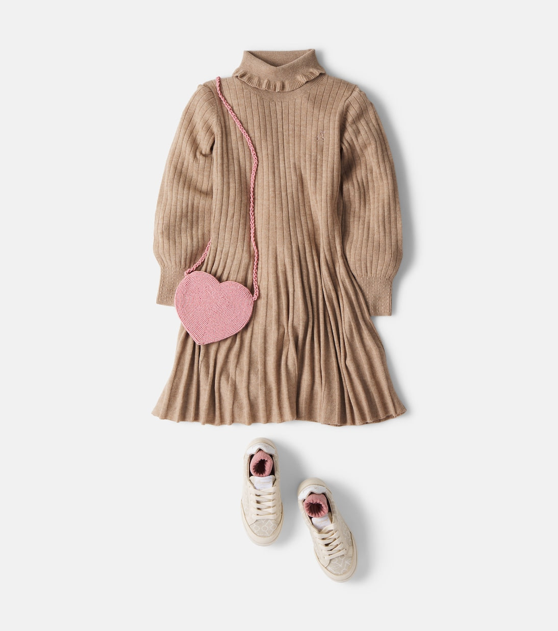 Bonpoint - Marthe pleated wool and cashmere-blend dress