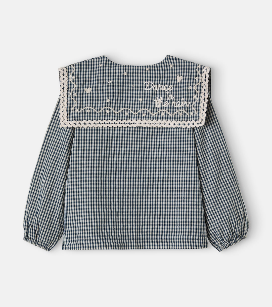 Bonton - Pioupiou embroidered gingham cotton shirt