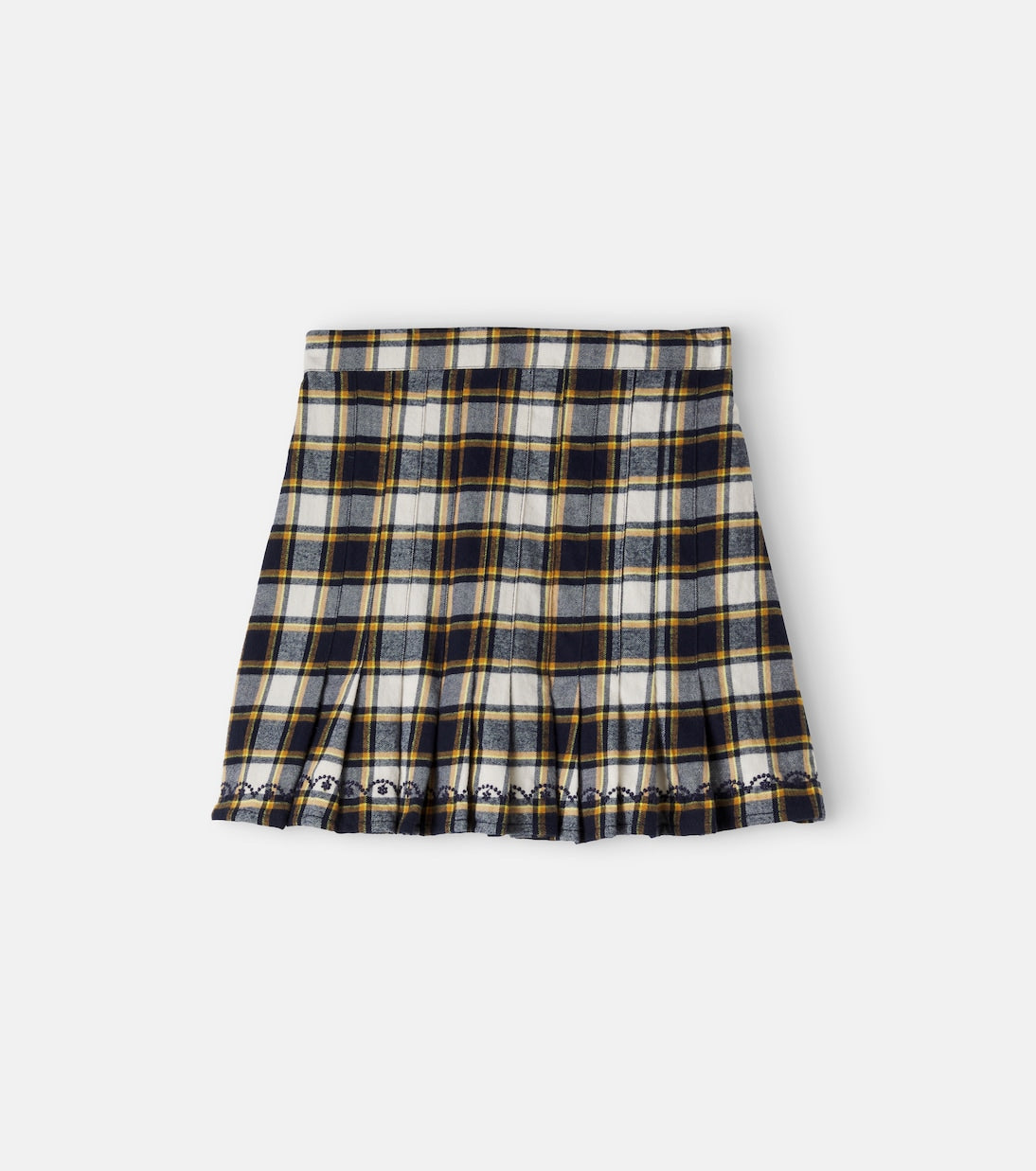 Bonton - Mali checked pleated cotton skirt
