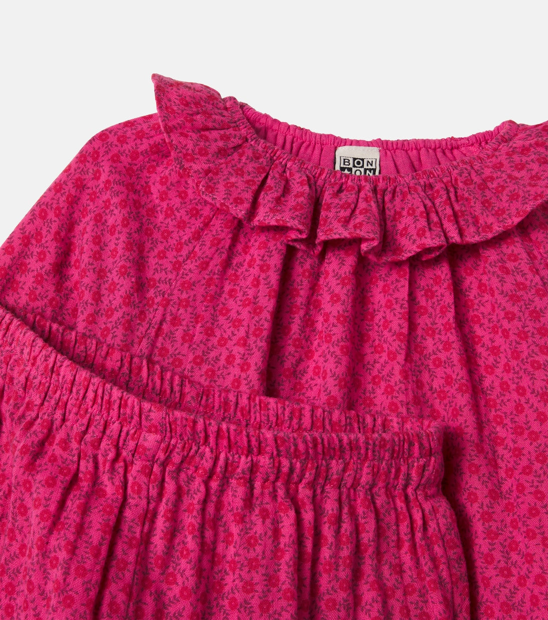 Bonton - Papita floral cotton top and pants set