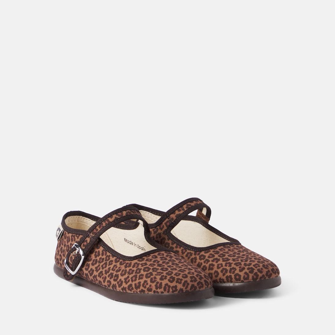 Bonton - Jane leopard-print Mary Jane flats