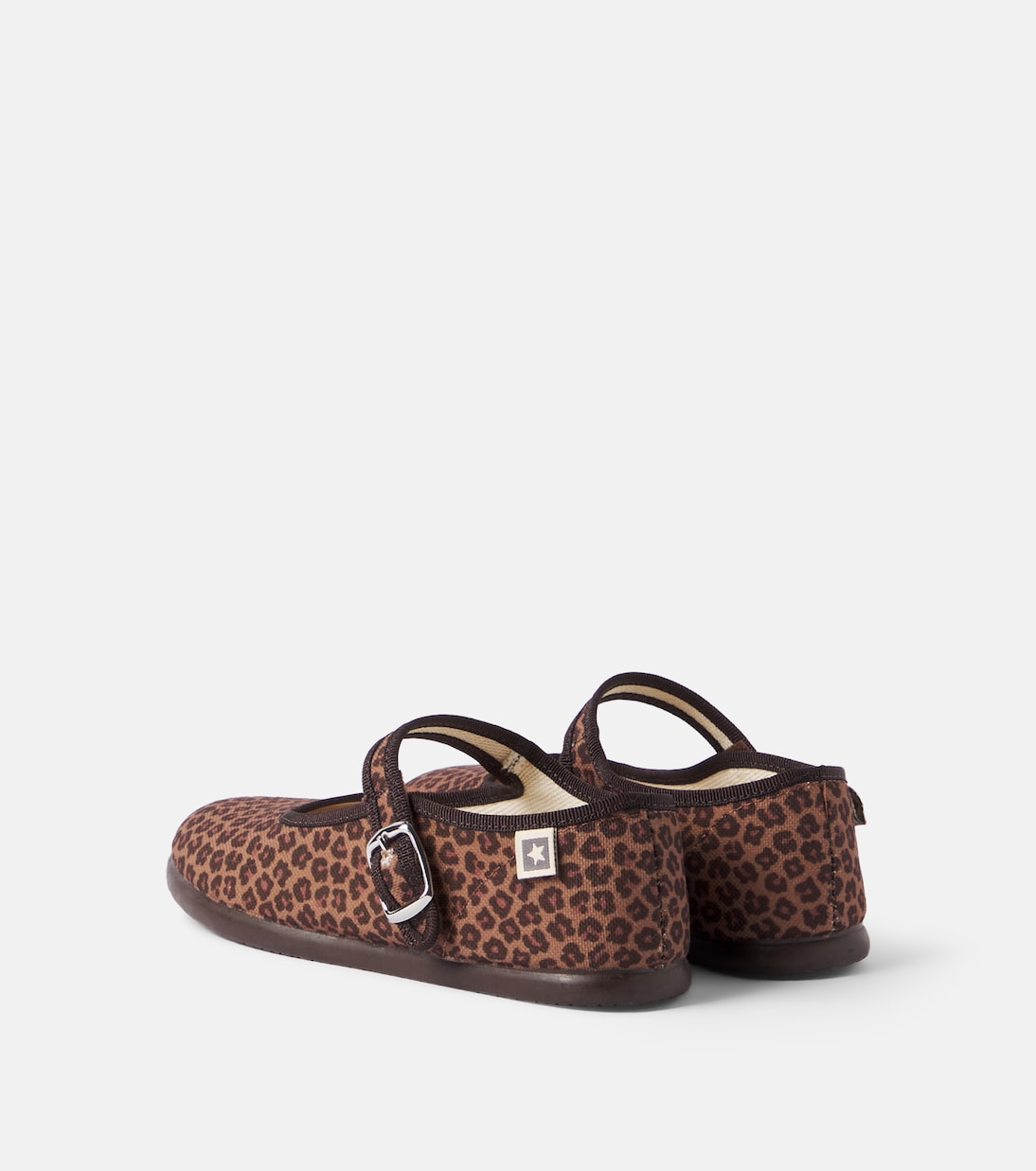 Bonton - Jane leopard-print Mary Jane flats