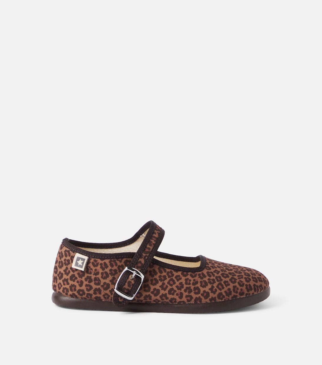 Bonton - Jane leopard-print Mary Jane flats