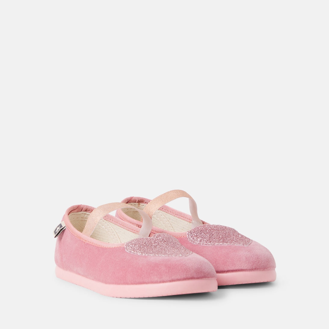 Bonton - Sarah glitter velvet Mary Jane flats
