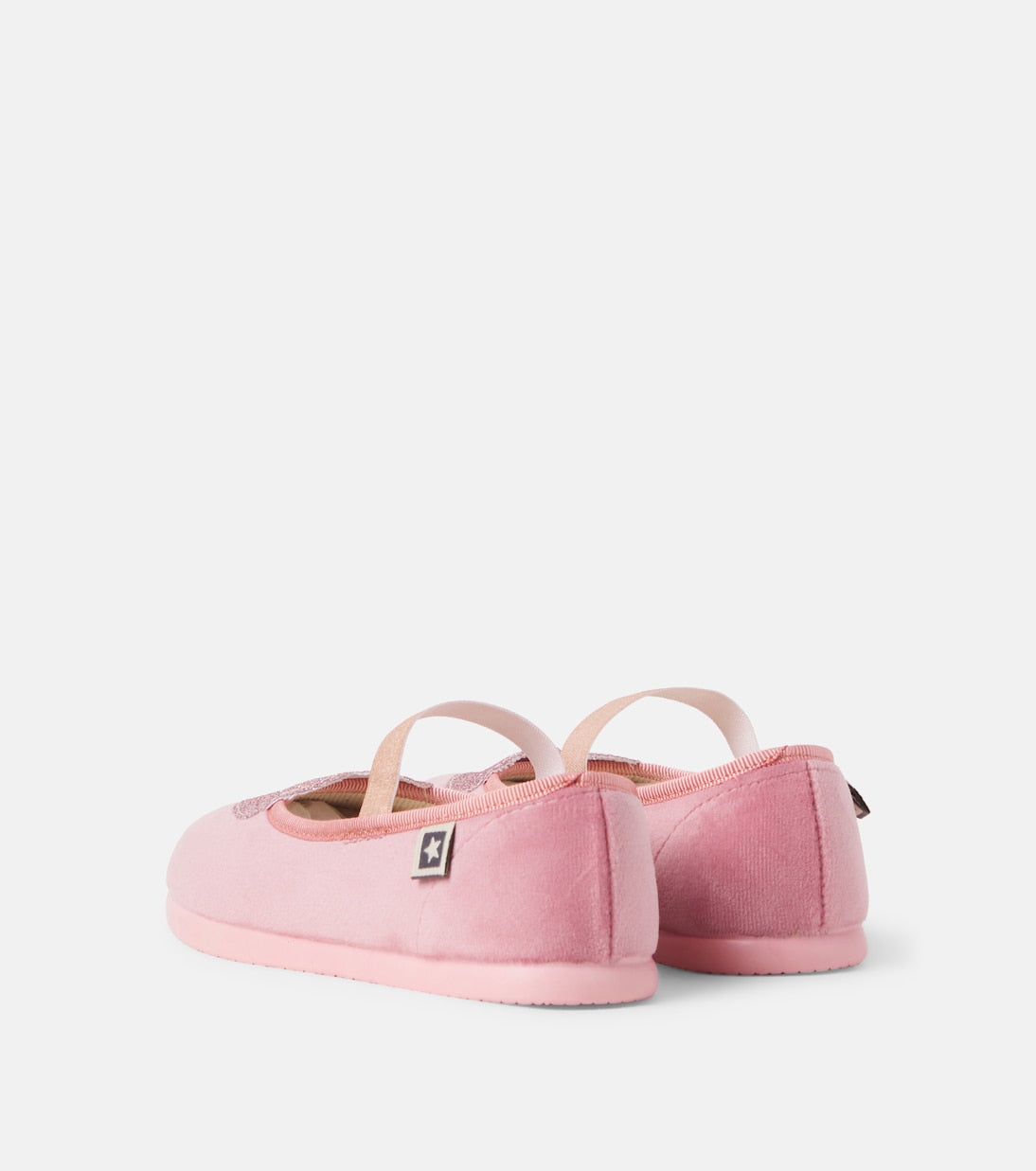 Bonton - Sarah glitter velvet Mary Jane flats