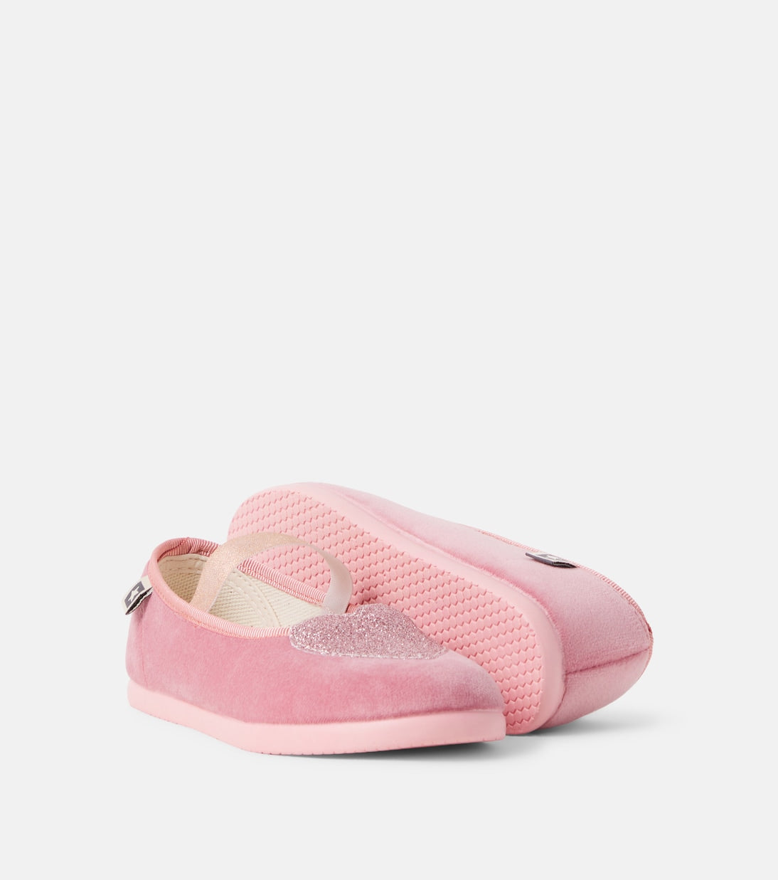 Bonton - Sarah glitter velvet Mary Jane flats