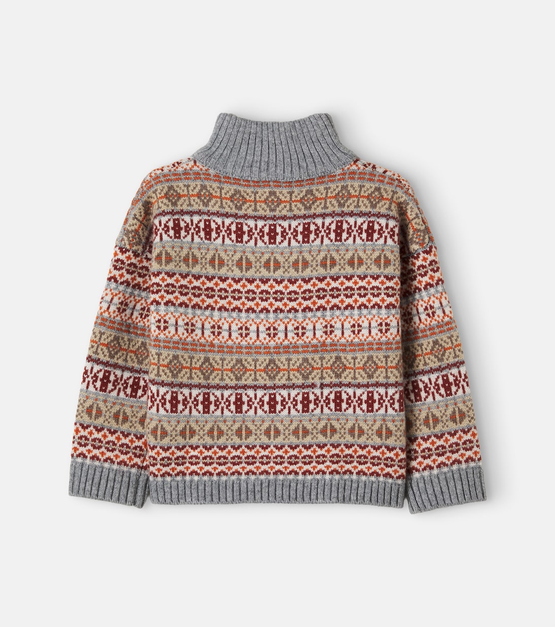 Bonton - Léonard jacquard half-zip sweater