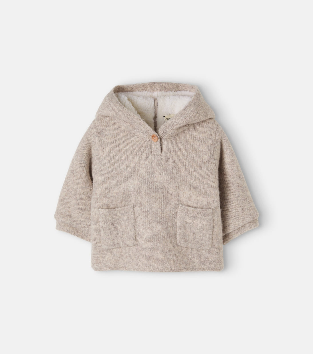Bonton - Baby Pastille teddy-trimmed hoodie