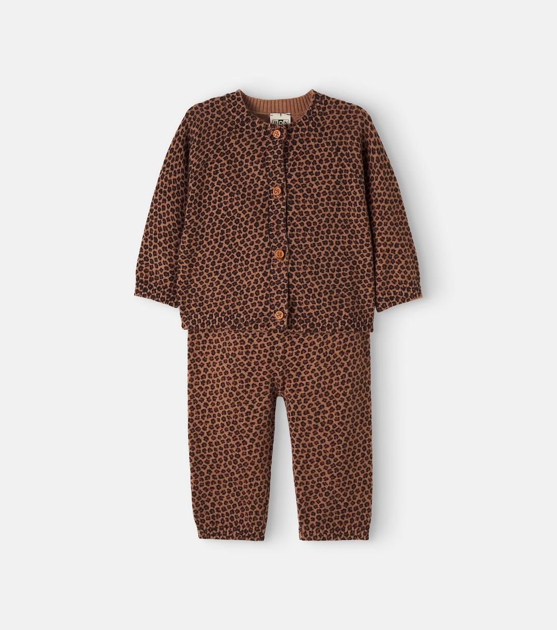 Bonton - Baby Toudou cotton and cashmere cardigan and pants set