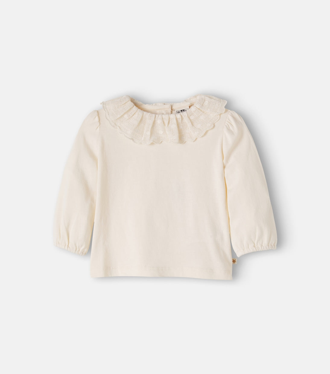 Bonton - Baby Piris embroidered ruffled cotton top