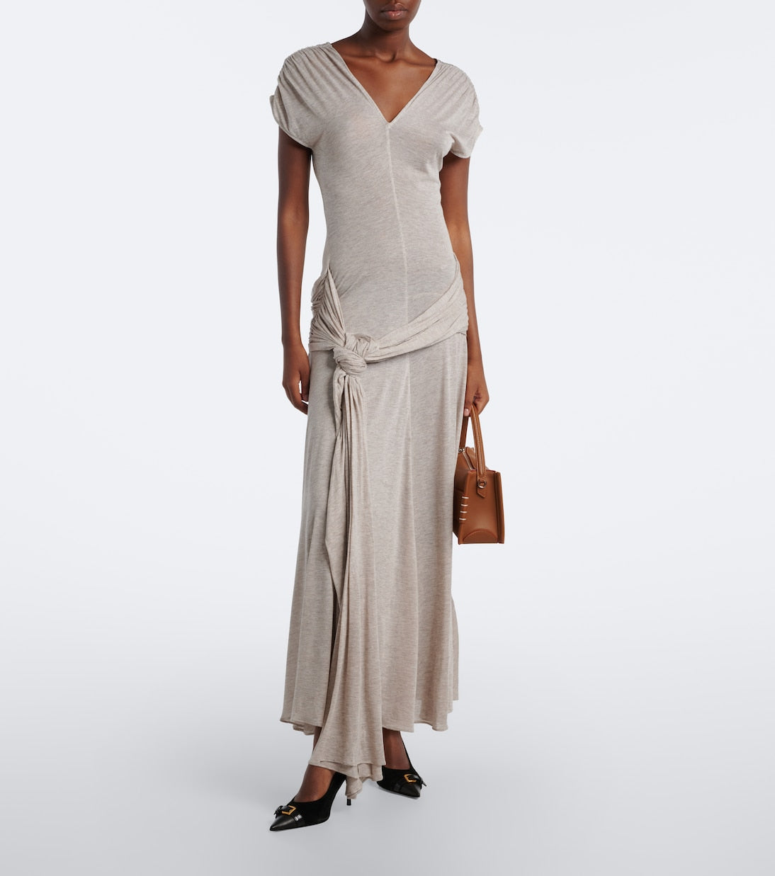JW Anderson - Embellished leather-trimmed suede pumps