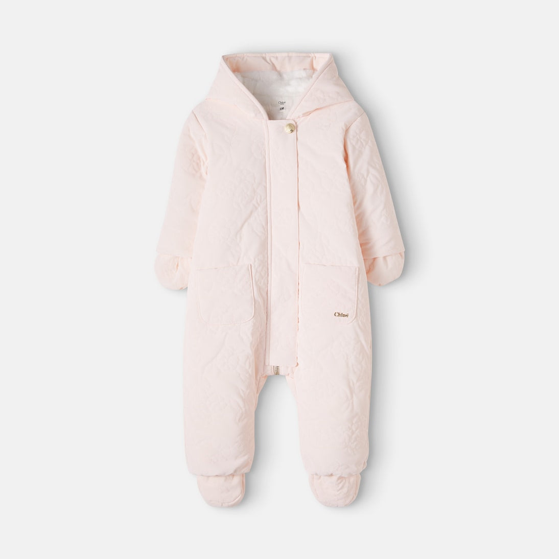 Chloé Kids - Baby quilted hooded snowsuit