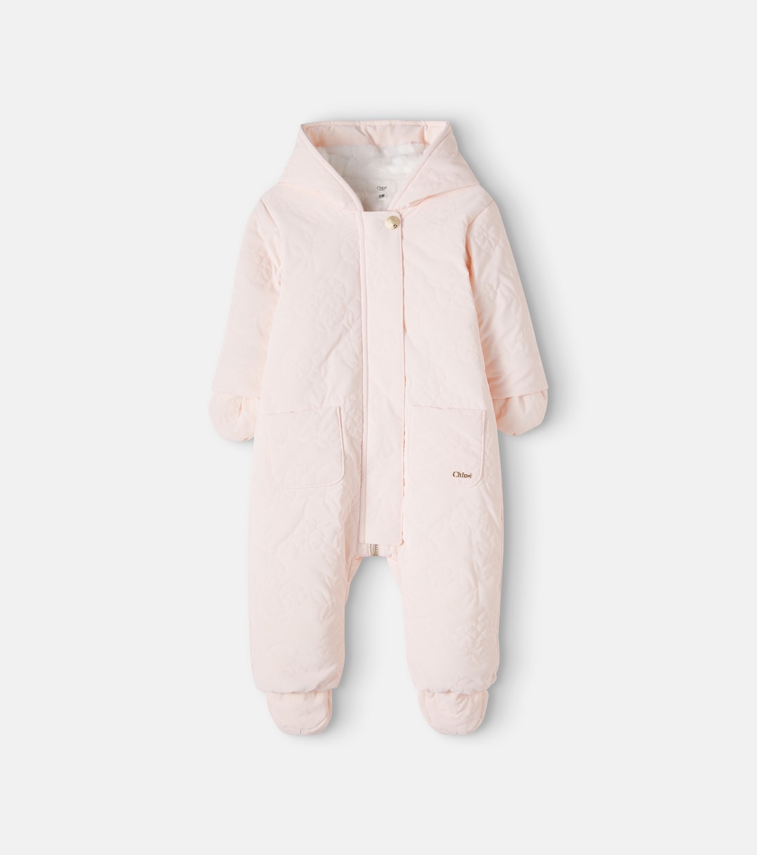 Chloé Kids - Baby quilted hooded snowsuit