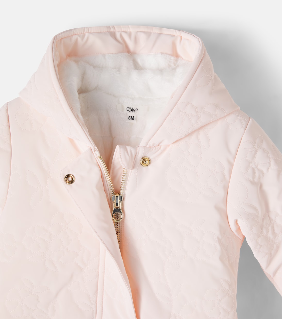 Chloé Kids - Baby quilted hooded snowsuit