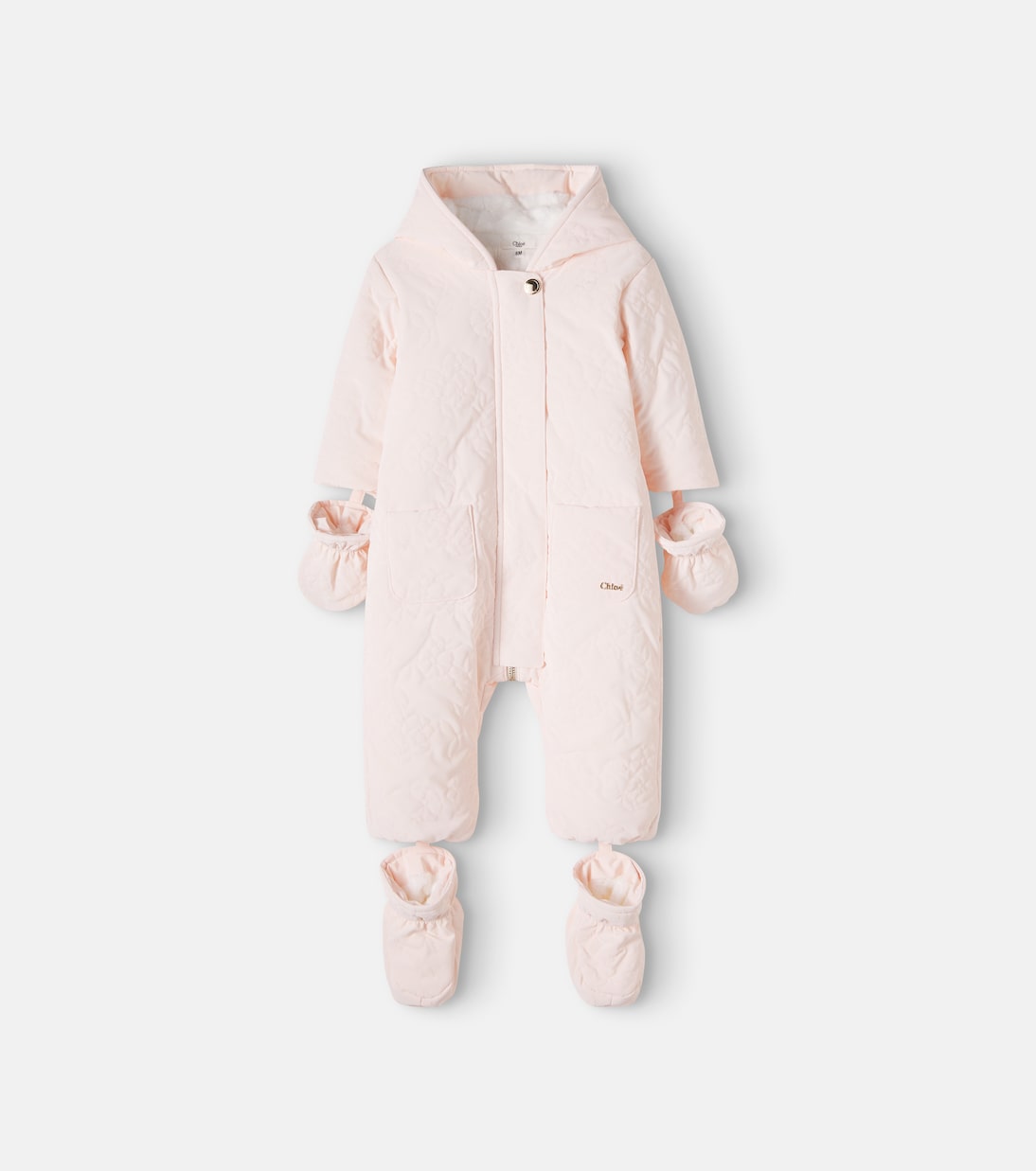 Chloé Kids - Baby quilted hooded snowsuit
