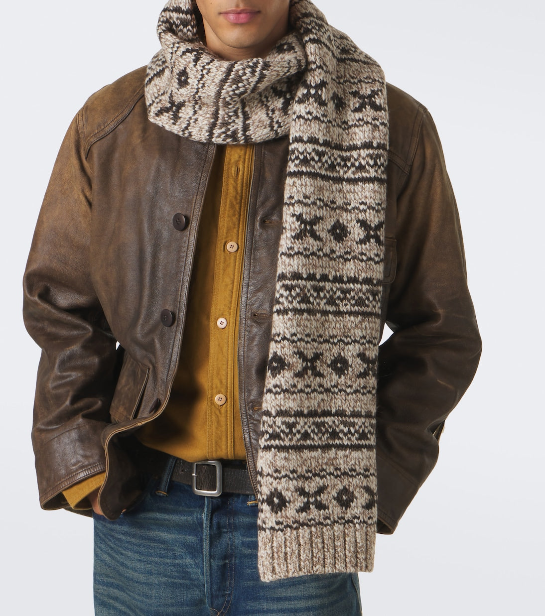 RRL - Wool and cotton-blend scarf