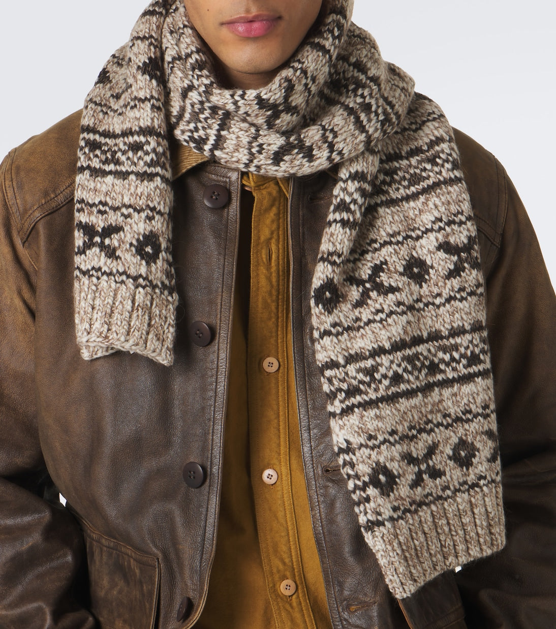 RRL - Wool and cotton-blend scarf