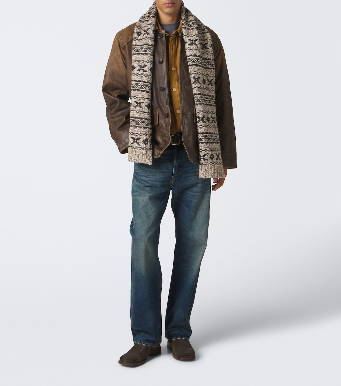 RRL - Wool and cotton-blend scarf