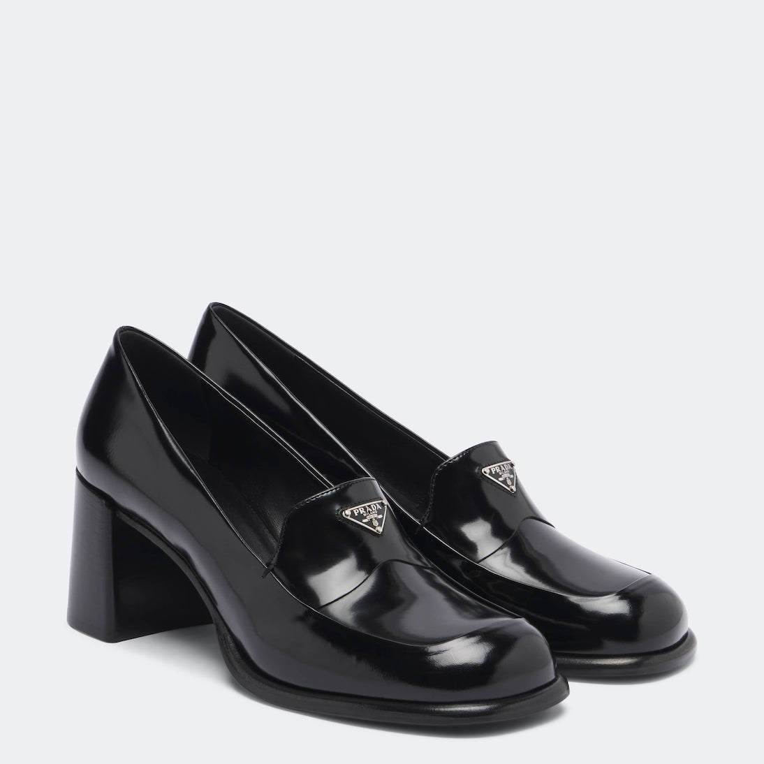 Prada - Leather loafer pumps