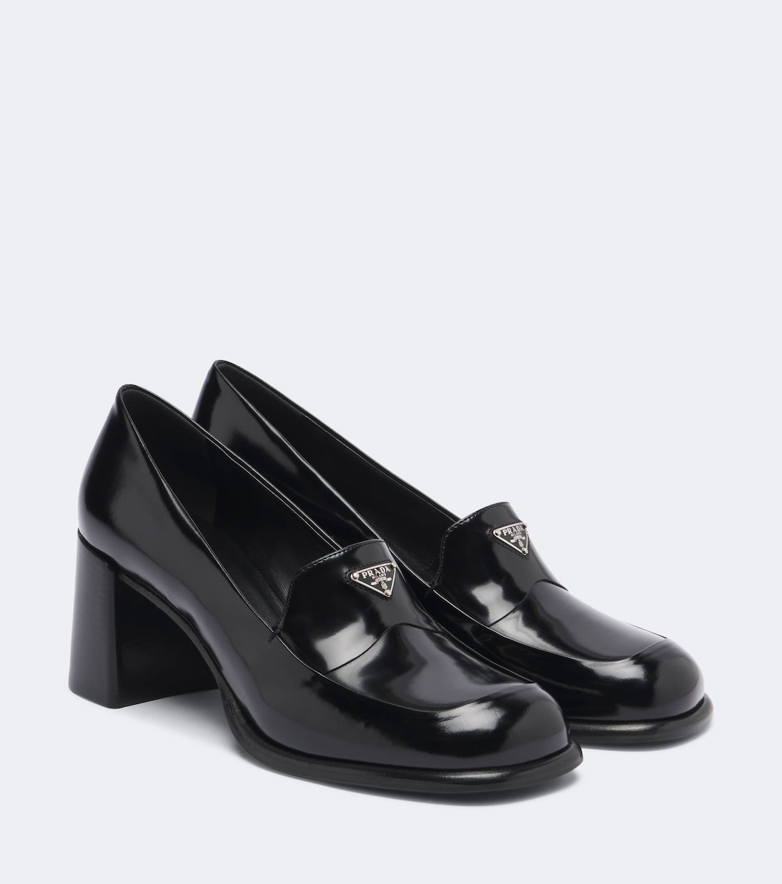 Prada - Leather loafer pumps