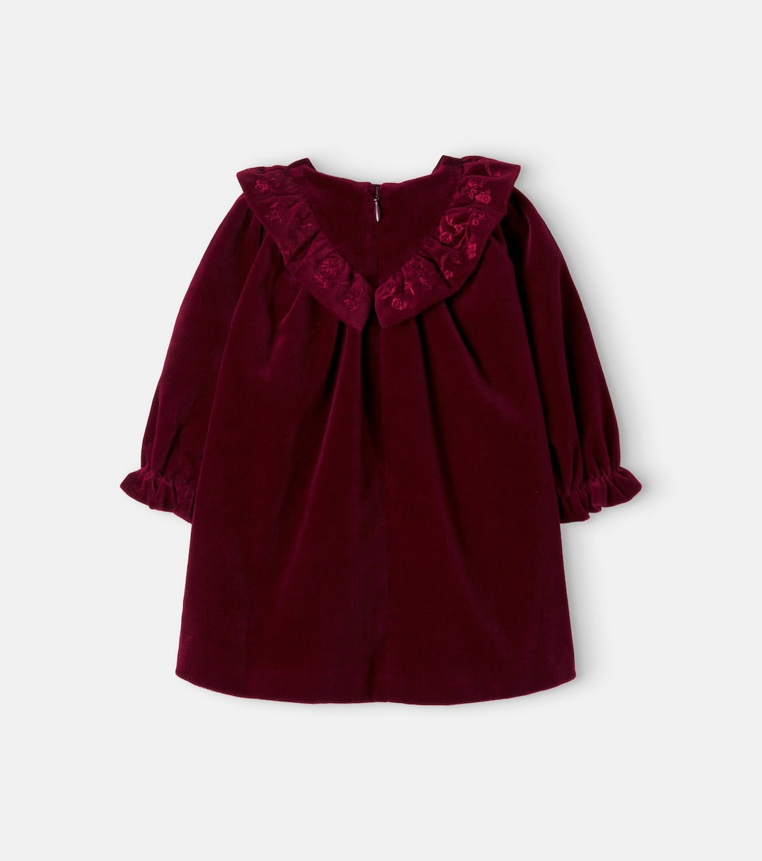 Chloé Kids - Embroidered cotton velvet dress