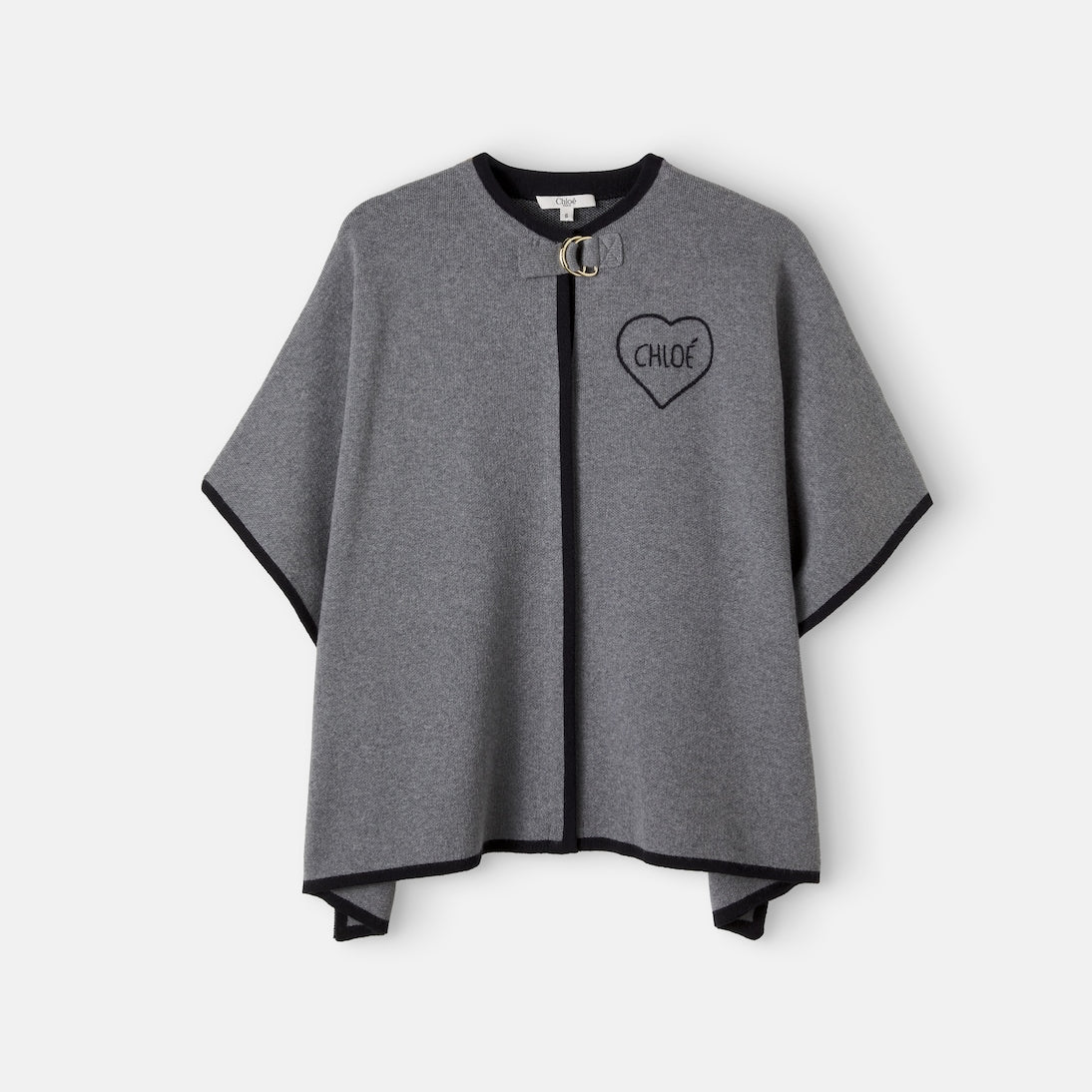Chloé Kids - Logo cotton and wool cape