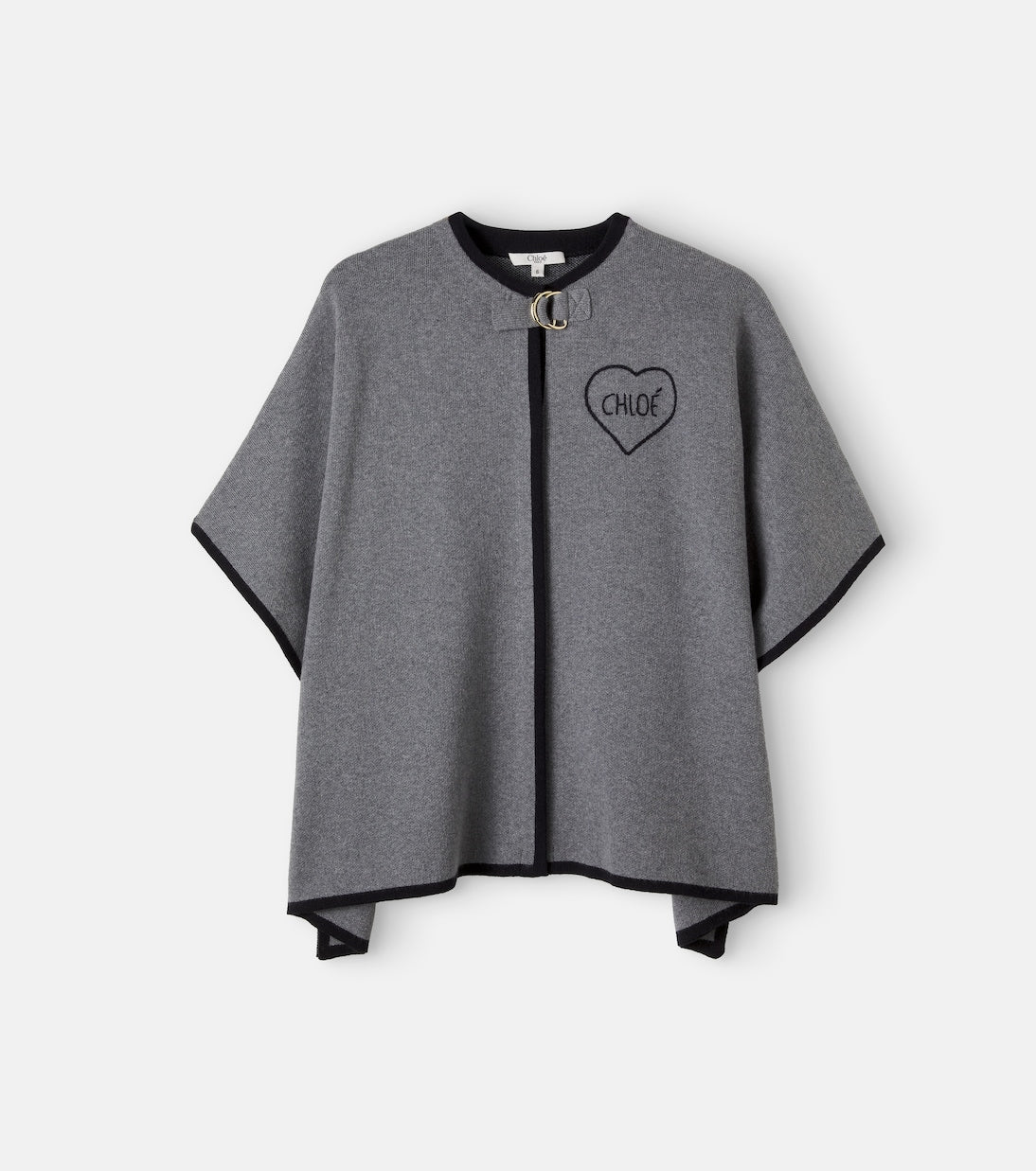 Chloé Kids - Logo cotton and wool cape